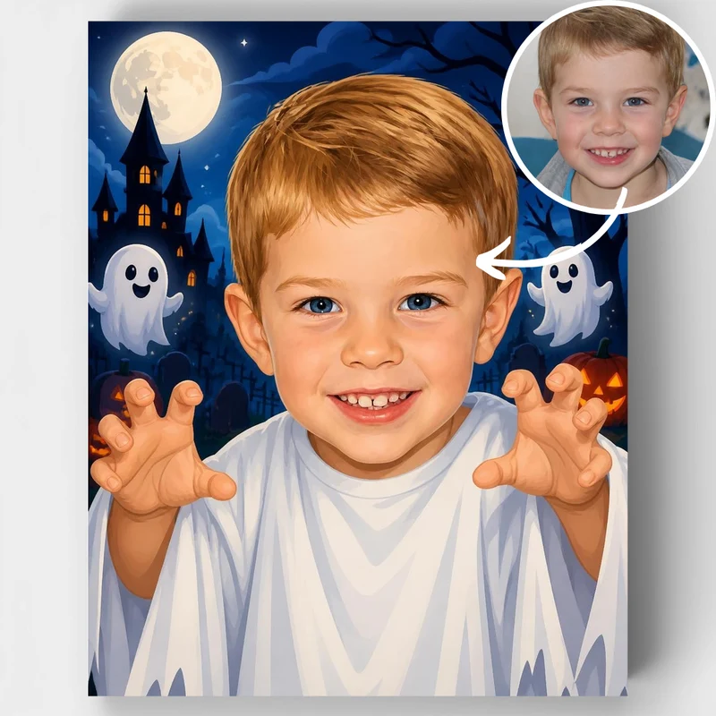Spooky Halloween Night - Custom Paint by Numbers Kit