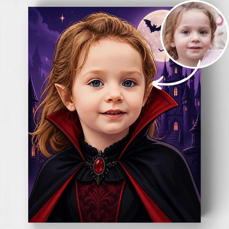 Little Vampire - Custom Paint by Numbers Kit
