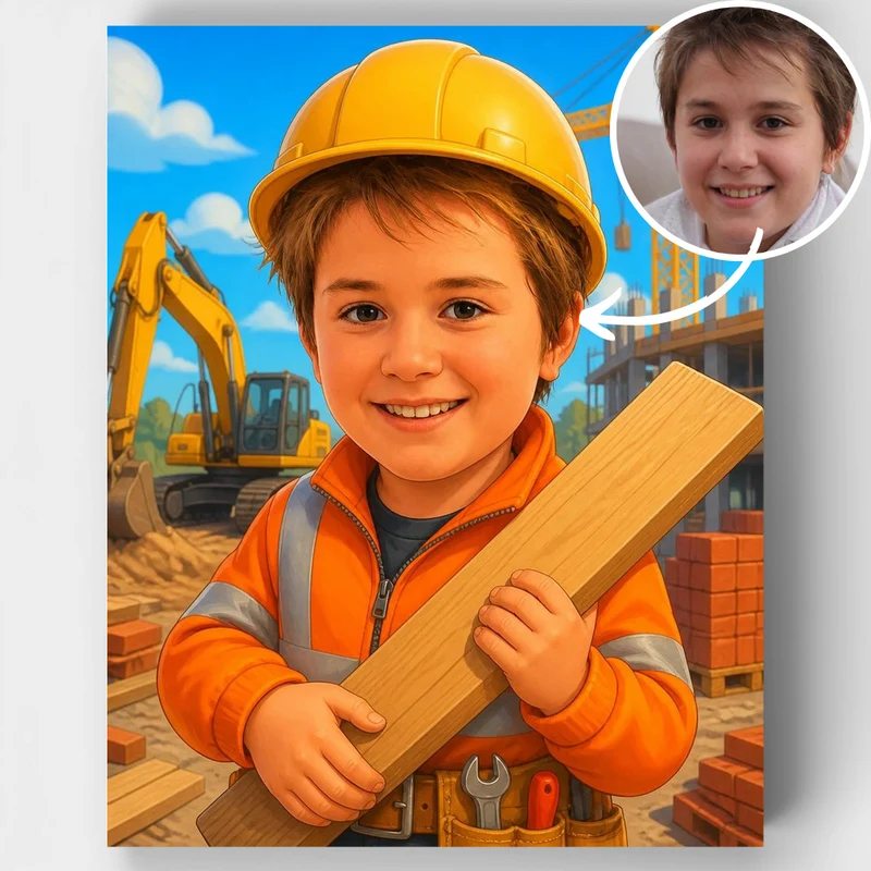 Little Builder's Adventure - Custom Paint by Numbers Kit