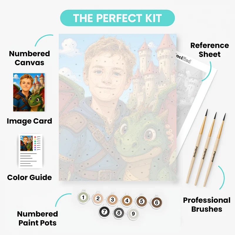 Dragon Rider - Custom Paint by Numbers Kit