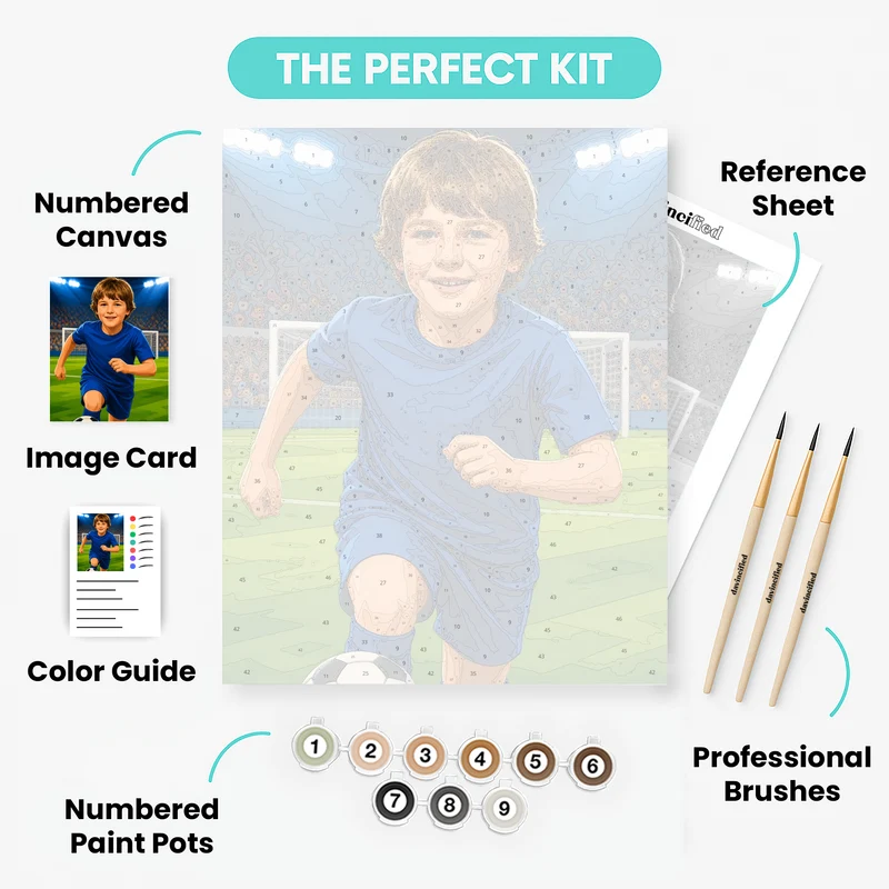 Soccer Star - Custom Paint by Numbers Kit