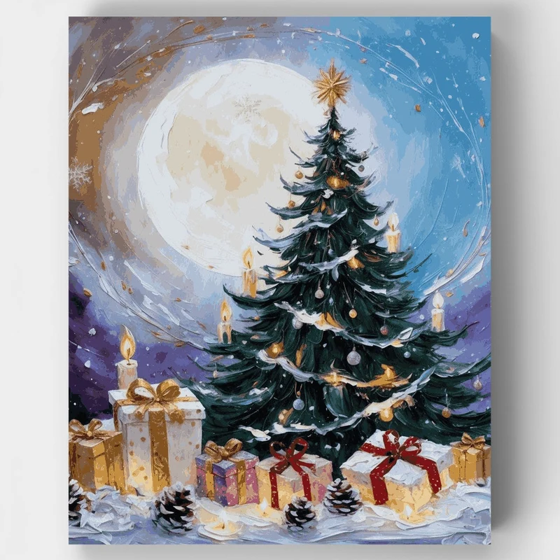Moonlit Christmas Magic - Paint by Numbers Kit