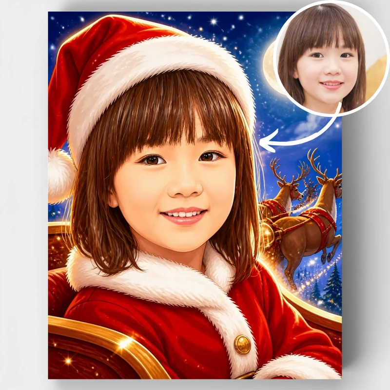 Christmas Sleigh Ride - Custom Paint by Numbers Kit