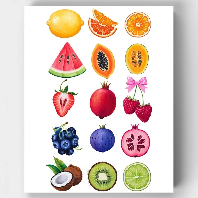 Tropical Fruit Medley - Paint by Numbers Kit
