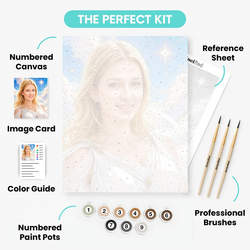 Celestial Portrait - Custom Paint by Numbers Kit
