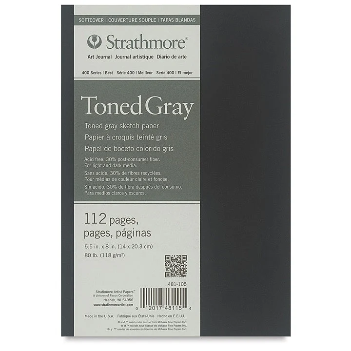 Art Journal Strathmore tonirani papir Gray meki uvez