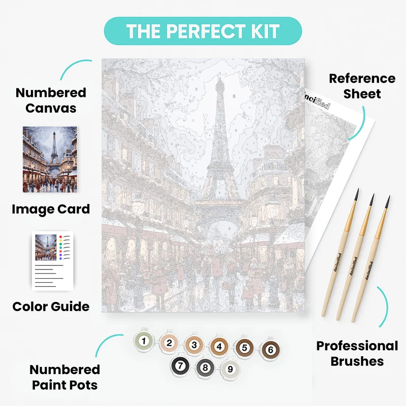Christmas in Paris - Paint by Numbers Kit