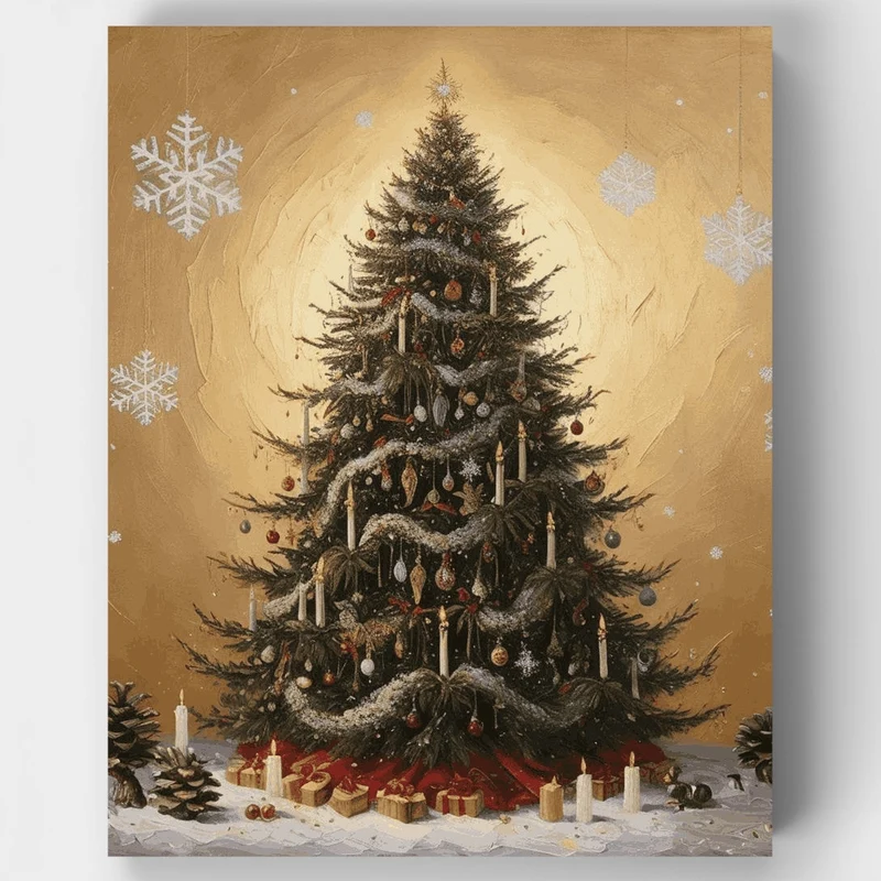 Classic Christmas Tree - Paint by Numbers Kit