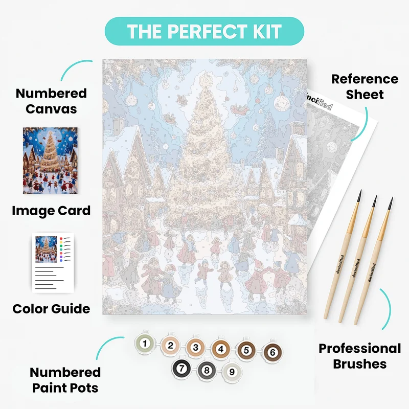 Christmas Village Celebration - Paint by Numbers Kit