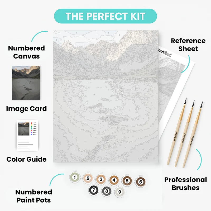 Majestic Mountain Valley - Paint by Numbers Kit