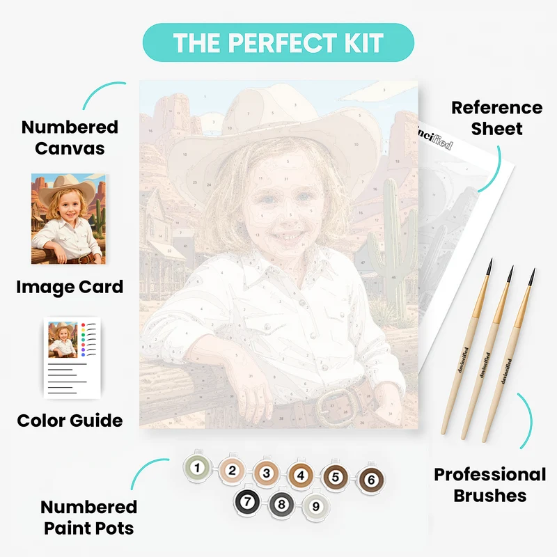 Wild West Adventure - Custom Paint by Numbers Kit