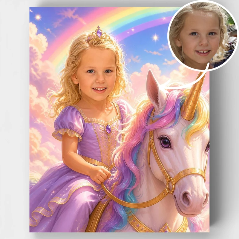 Magical Unicorn Ride - Custom Paint by Numbers Kit