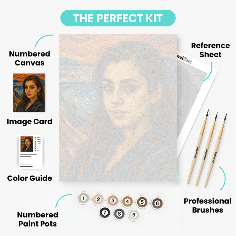 Coastal Mirage Portrait - Custom Paint by Numbers Kit
