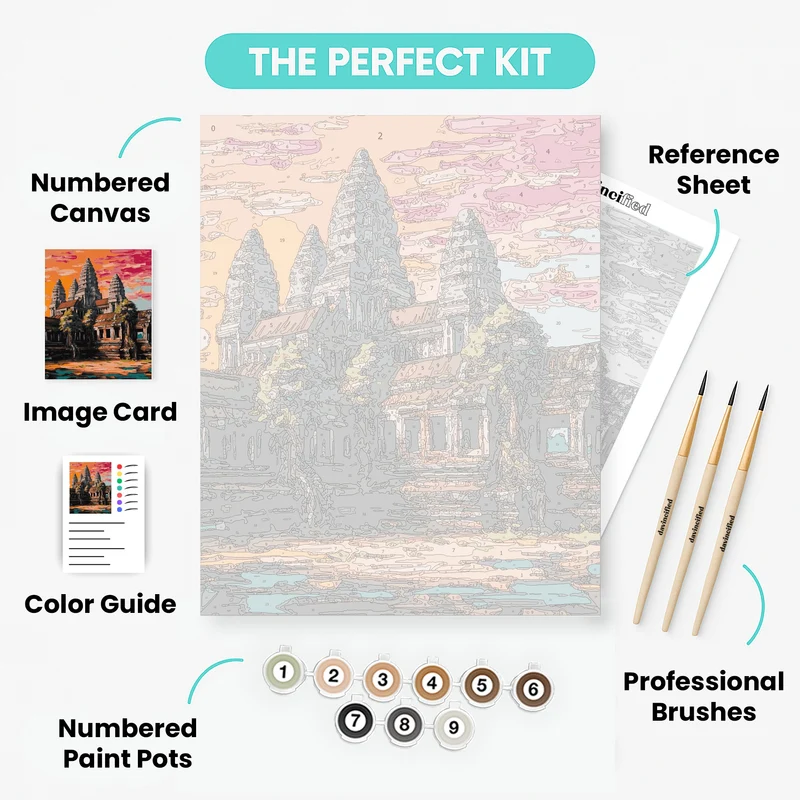 Angkor Wat - Paint by Numbers Kit