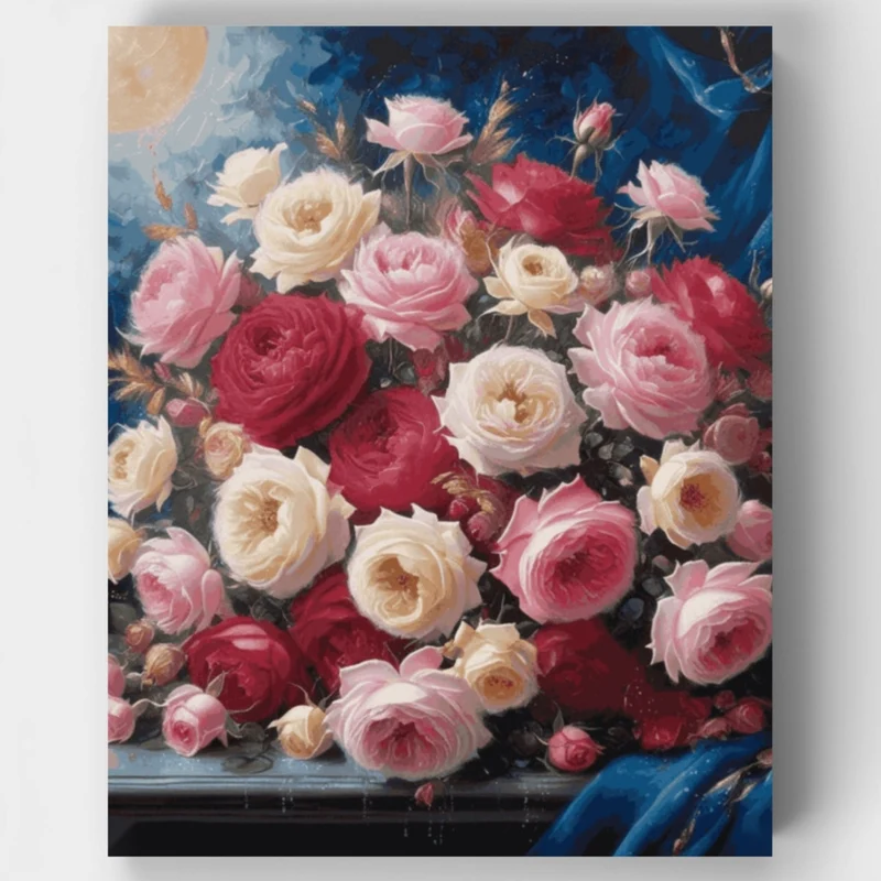 Lavish Bouquet of Roses - Paint by Numbers Kit