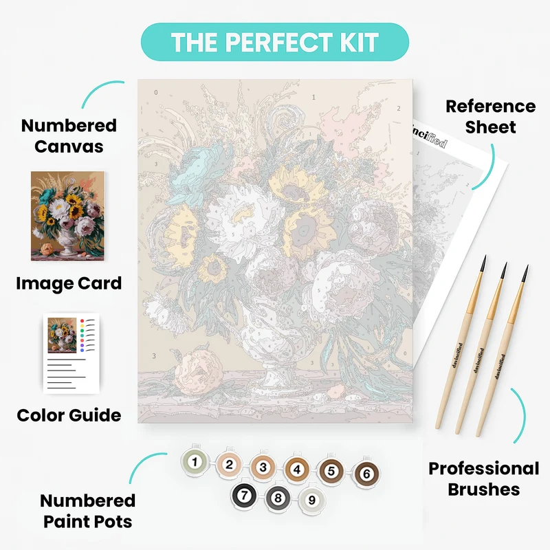 Bouquet of Peonies - Paint by Numbers Kit