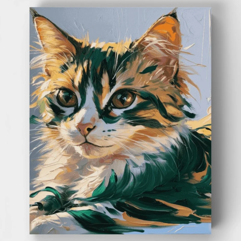 Vibrant Feline Portrait - Paint by Numbers Kit