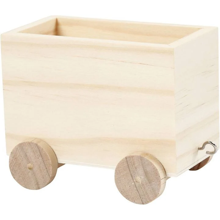 Leseni vagon za dekoriranje 10 cm