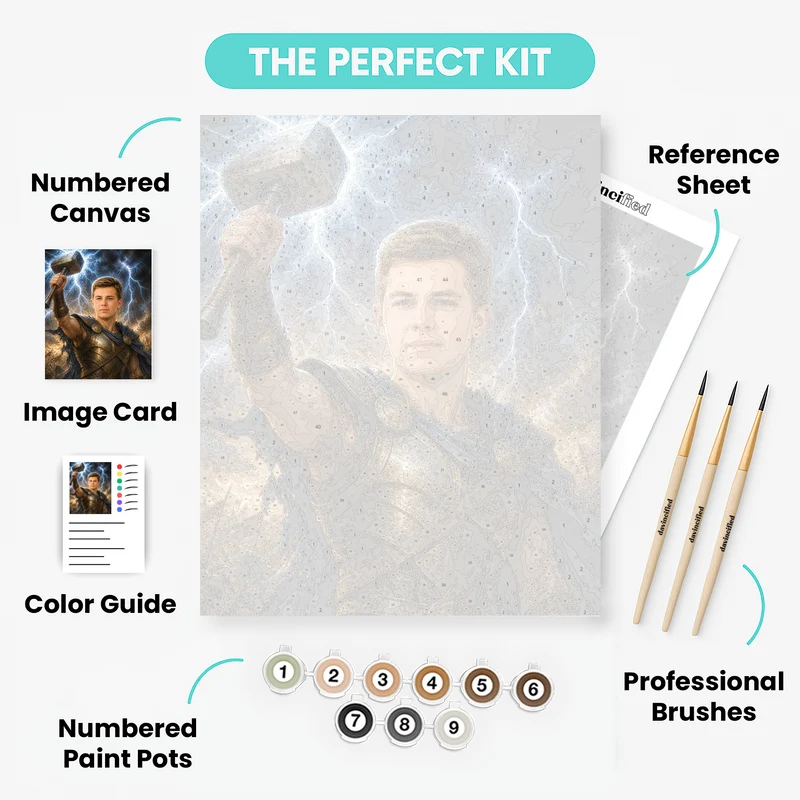 Thunder Strike - Custom Paint by Numbers Kit