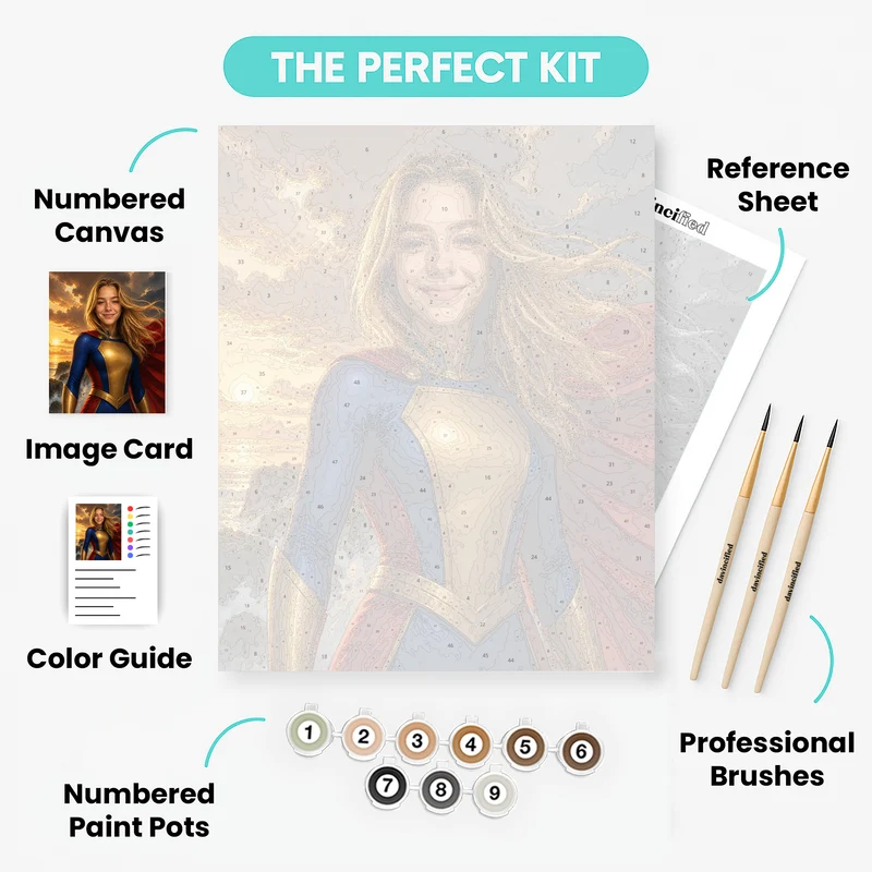 Heroic Scene - Custom Paint by Numbers Kit