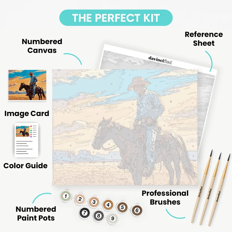 Lone Cowboy - Paint by Numbers Kit