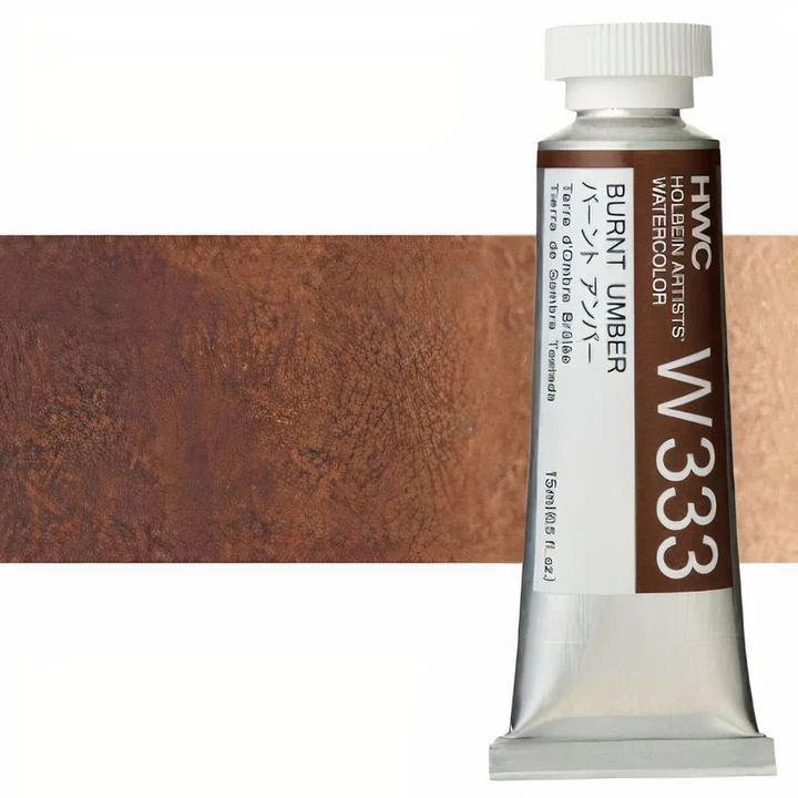 Profesionalne akvarelne barve Holbein Artists 15 ml | rjavi odtenki