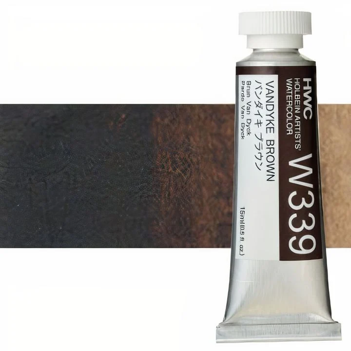 Profesionalne akvarelne barve Holbein Artists 15 ml | rjavi odtenki
