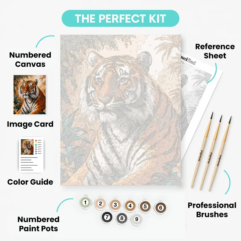 Majestic Bengal Tiger - Paint by Numbers Kit