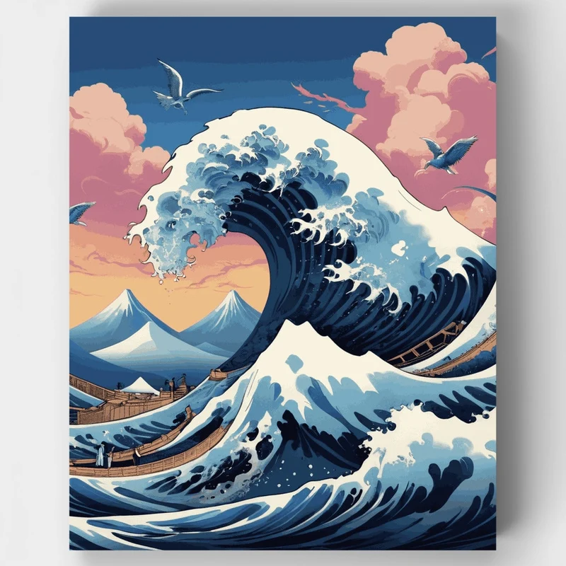 Wave of Kanagawa - Paint by Numbers Kit