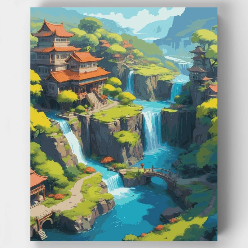 Waterfall Retreat - Paint by Numbers Kit