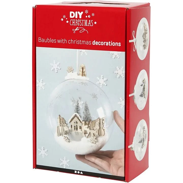 DIY božična krogla z dekoracijo