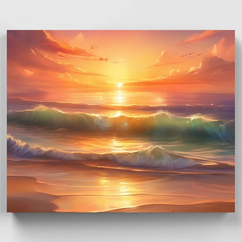 Sunset Serenity Waves - Paint by Numbers Kit