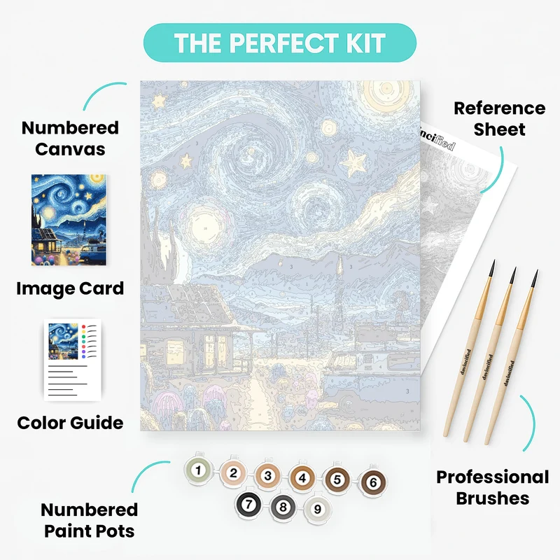 Starry Desert Retreat - Paint by Numbers Kit