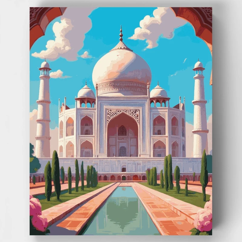 Majestic Taj - Paint by Numbers Kit