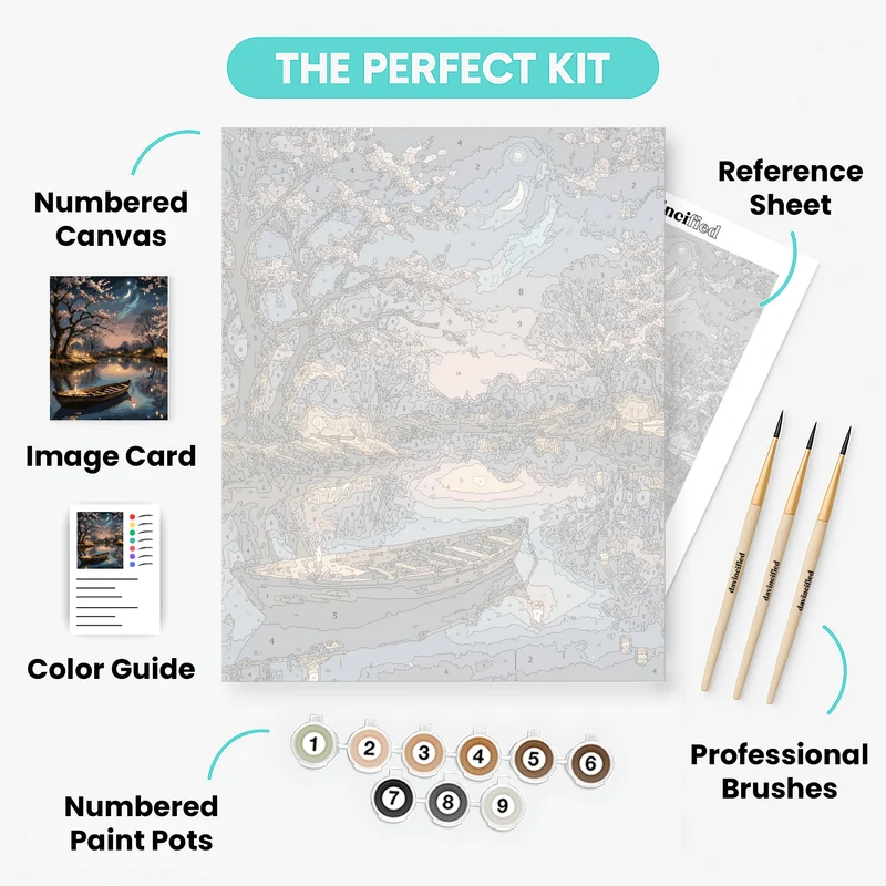 Lanterns by Moonlight - Paint by Numbers Kit