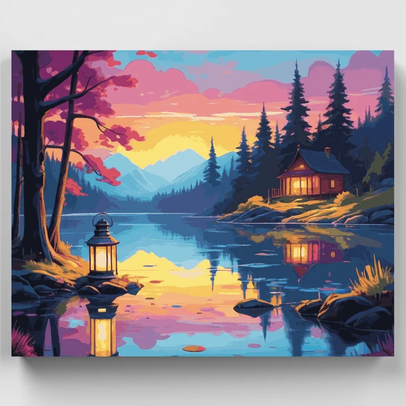 Lakeside Retreat - Paint by Numbers Kit