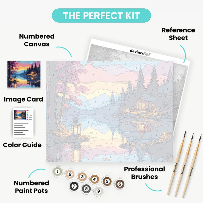Lakeside Retreat - Paint by Numbers Kit