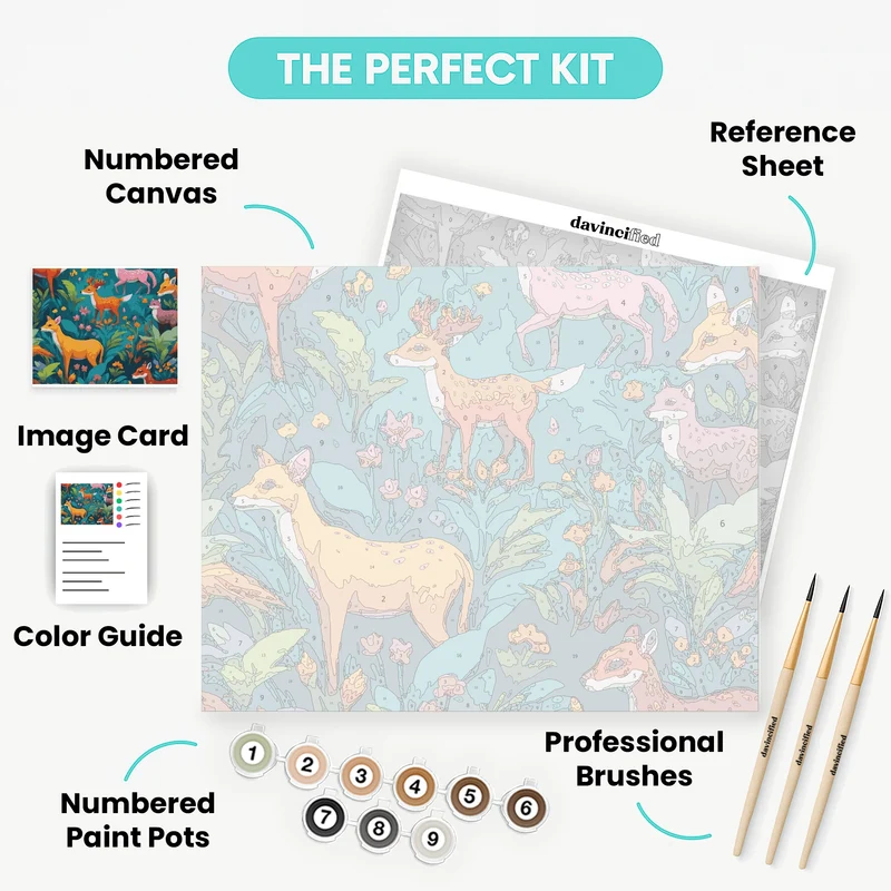 Forest Friends - Paint by Numbers Kit