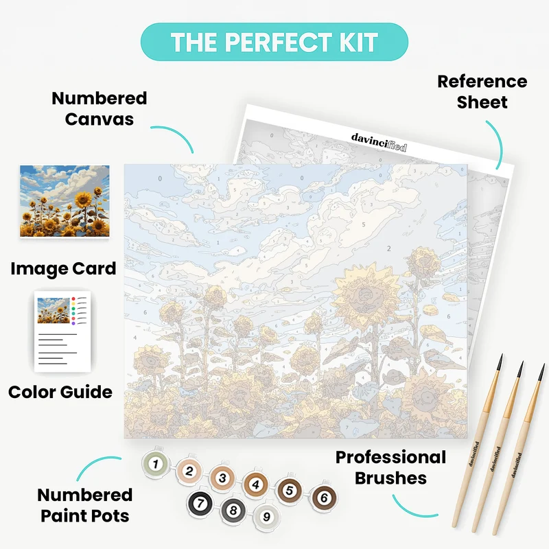 Fields of Sunshine - Paint by Numbers Kit