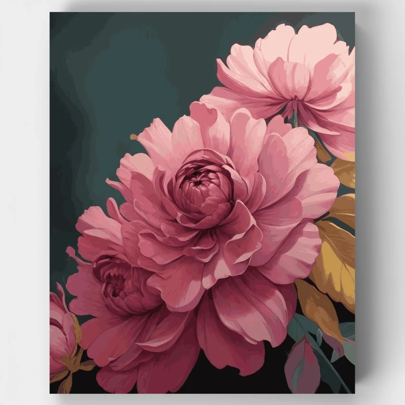 Elegant Peonies - Paint by Numbers Kit