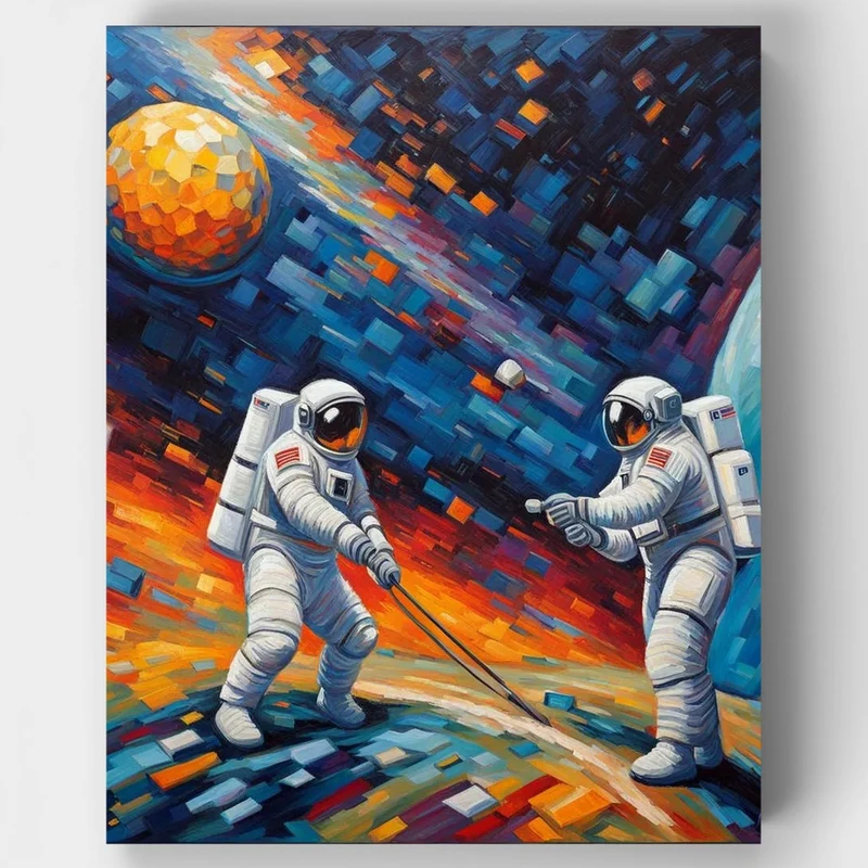 Cosmic Ping Pong - Paint by Numbers Kit
