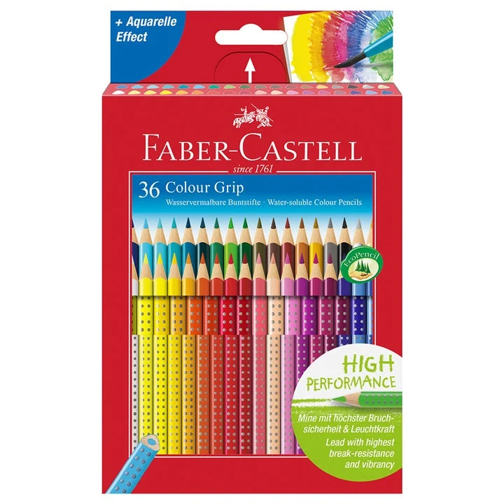 Akvarelne barvice Faber-Castell Grip - komplet 36 barv