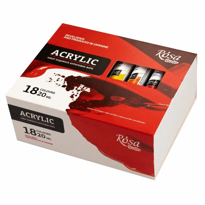 Komplet akrilnih barv ROSA STUDIO | 18x20 ml