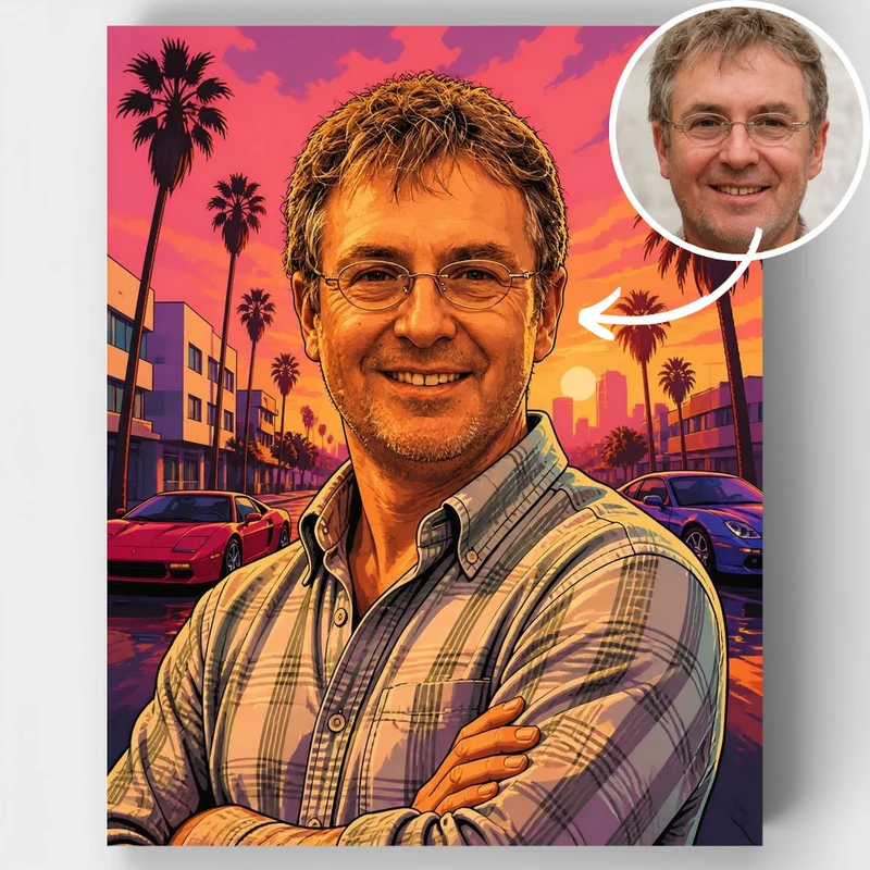 Sunset Drive - Custom Paint by Numbers Kit
