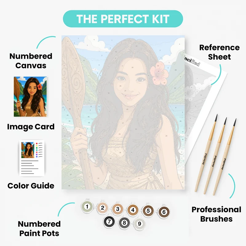 Island Adventurer - Custom Paint by Numbers Kit