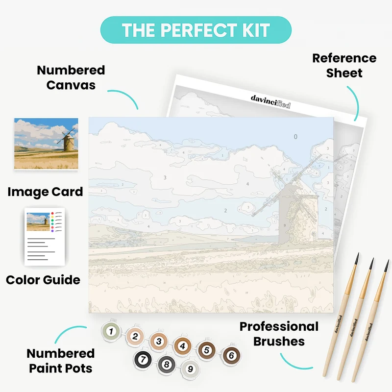 Harmony Windmill - Paint by Numbers Kit