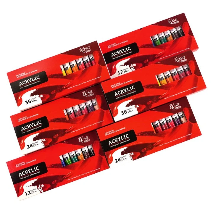 Komplet akrilnih barv ROSA STUDIO | 12x10 ml