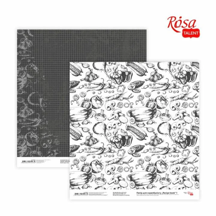 Papirji za scrapbooking 30.48 x 30.48 cm Recipe book