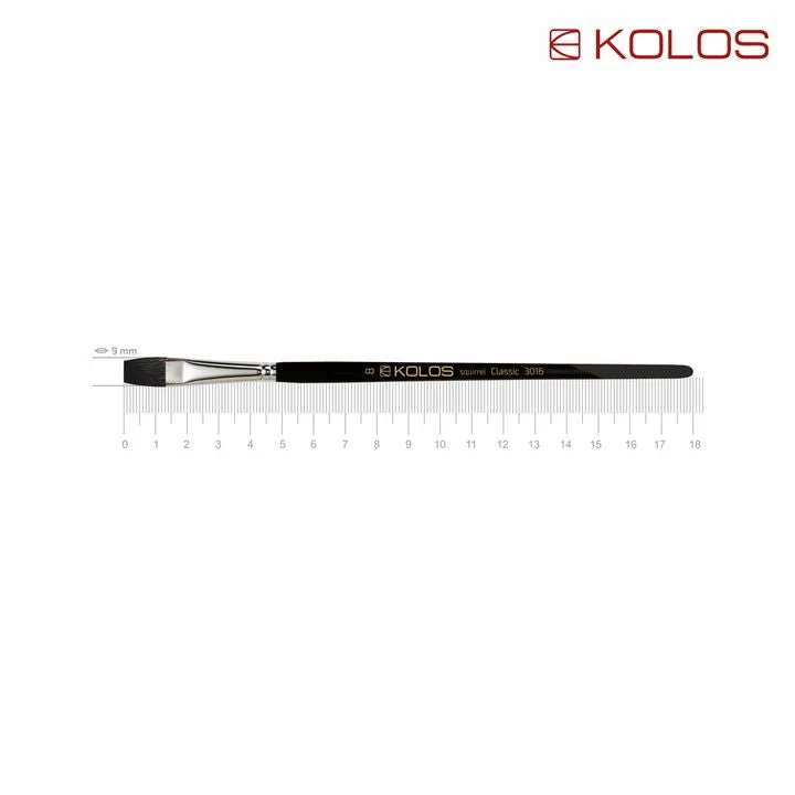 Plosnati kist od vjeveričje dlake KOLOS Classic 3016