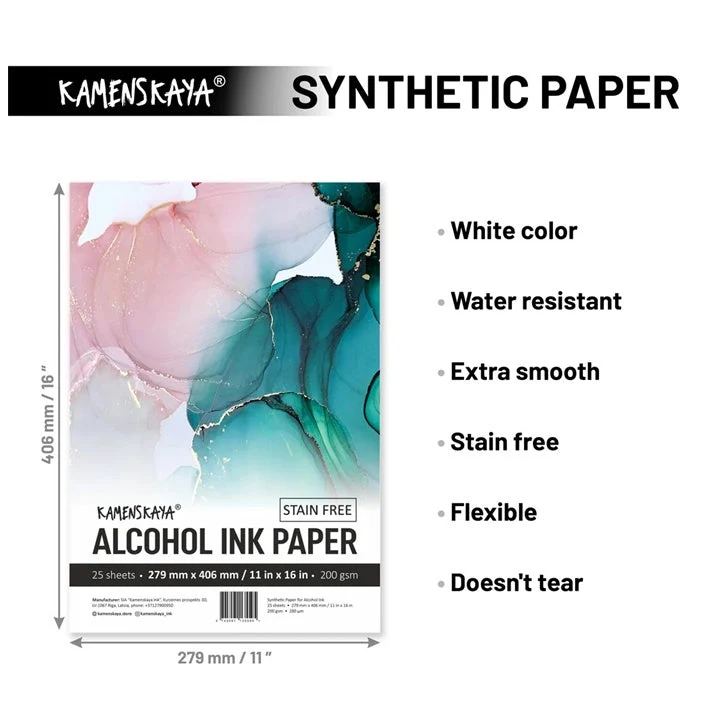Set sintetičkih papira za alkoholne tinte KAMENSKAYA